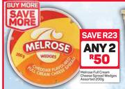 Melrose Full Cream Cheese Spread Wadges-2x200g