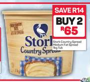 Stork Country Spread Medium Fat Spread-2x1kg Tub