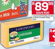 Lancewood Cheddar, Gouda Or White Cheddar-900g Each