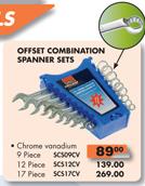 Offset Combination Spanner Sets (SC517CV)-17 Piece 