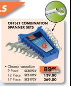 Offset Combination Spanner Sets (SC509CV)-9 Piece 
