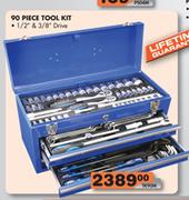 90 Piece Tool Kit-1/2" & 3/8" Drive