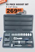 35 Piece Socket Set-1/4" Drive