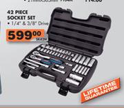 42 Piece Socket Set-1/4" & 3/8" Drive