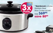 Kambrook 4.5L Stainless Steel Slow Cooker(KSC450)