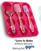 Love To Bake 4-Piece Silicone Baking Set