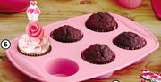 Love To Bake 6 Cup Silicone Muffin Pan Or Silicone Round Cake Mould-Each