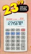 Sharp EL231 Electronic Calculator