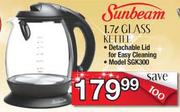 Sunbeam Glass Kettle-1.7Ltr(SGK300)
