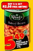 Rhodes Baked Beans in Tomato Sauce-410g