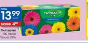 Twinsaver Facial 2-Ply Tissues-180's pack