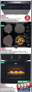 Defy Cookerhood-600mm + Defy Slimline Solid Hob-592mm +  Defy 600E Black Undercounter Oven-596mm