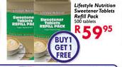 Lifestyle Nutrition Sweetener Tablets Refill Pack-500 Tablets