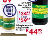 Lifestyle Nutritioin Ginkgo Bilobe-60 Capsules Each