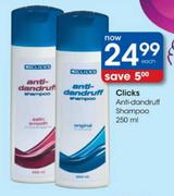 Clicks Anti-Dandruff Shampoo-250ml Each