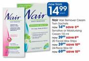 Nair Facial Wax Strips-20's
