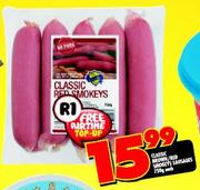 Classic Brown/Red Smokeys Sausages-750gm Each
