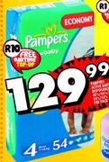 Pampers Active Baby Disposable Nappies-40's/44's/48's/54's/62's per pack