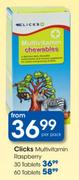 Clicks Multivitamin Raspberry Tablets-60's