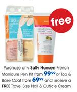 Sally Hansen French Manicure Pen Kit & Free Travel Size Nail & Cuticle Cream 