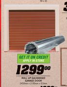 Roll Up Galvanised Garage Door-2450mm x 2100mm x 0.5mm