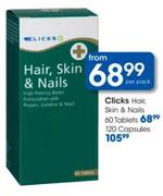 Clicks Hair, Skin & Nails Capsules-120's