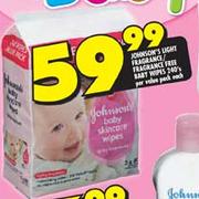 Johnson's Light Fragrance/Fragrance Free Baby Wipes-240's Per Value Pack