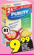 Purity 2nd/3rd Foods Add Milk Baby Cereal-200gm Each