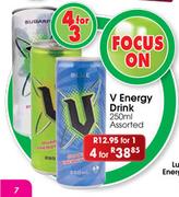 V Energy Drink Assorted-250ml