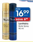 Lentheric Body Spray-90ml Each
