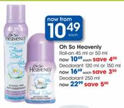 Oh So Heavenly Roll-On-45ml Or 50ml Each