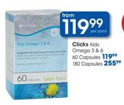 Clicks Kids Omega 3 & 6 Capsules-60's