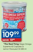 The Real Thing Mega Omega Supreme Capsules-60's Or Lemon Flavoured Oil-200ml Each