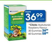Clicks Multivitamin Raspberry Flavour Gummies-60's