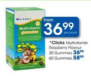 Clicks Multivitamin Raspberry Flavour Gummies-30's