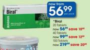 Biral Tablets-100's