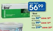 Biral Tablets-40's