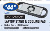 Dixon Laptop Stand & Cooling Pad (LZ201)