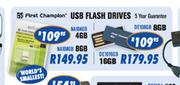 First Champion USB 8GB Flash Drives (DE1086B)