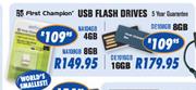 First Champion USB 16GB Flash Drives (DE10156B)