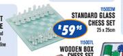 Standard Glass Chess Set-25x25cm