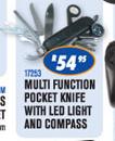 Multi Function Pocket Knife With LED Light & Compass