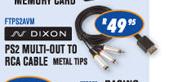 Dixon PS2 Multi-Out To RCA Cable Metal Tips