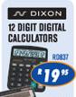 Dixon 12 Digit Digital Calculators (R0837)
