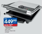 Kambrook Stainless Steel Grill (KCG200) - 200 Watt