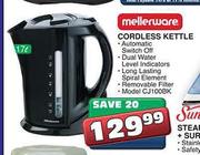 Mellerware Cordless Kettle-1.7 Ltr (CJ100BK)