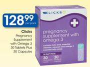 Clicks Pregnancy Supplement With Omega 3-30 Tabs Plus 30 Caps