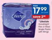 Lifestyle Goodnight Flex Or Maxi Single Pocket With Wings-Per Pack