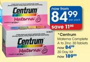 Centrum Materna Complete A To Zinc-30 Tabs Pack