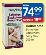 Herba Force Schlehen Blackthorn Berry Elixir-200ml Each